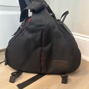 Caden Camera Case Shoulder Bag Sling Backpack Waterproof Black Canon Sony Nikon